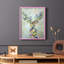 Fantastic Florals Deer, Portrait, reproduction encadrée - bois massif-859384097-859384102