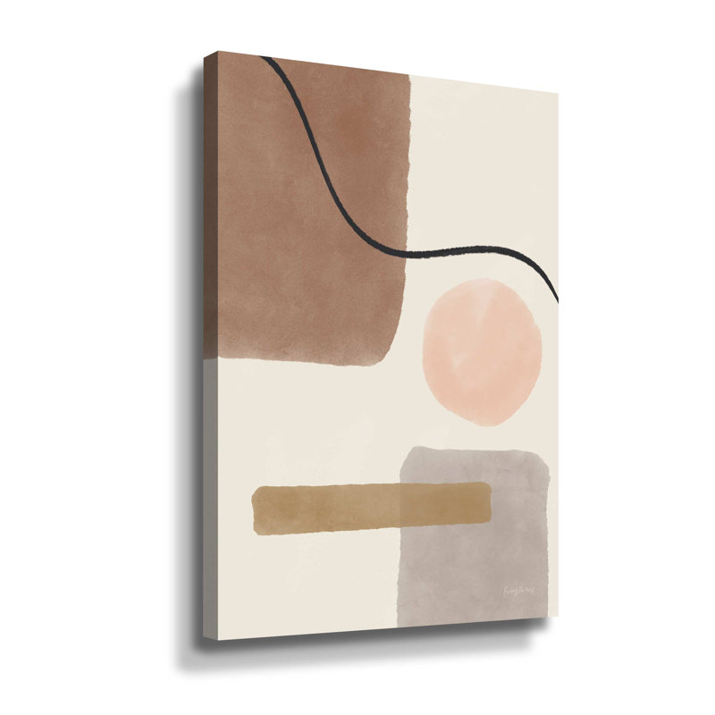 Geo Geo I Neutral Pink - reproduction d'art sur toile, H 48 po x l 32 po x P 2 po, Toile tendue