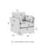 Chaise d'appoint modulaire Stedman, mobilier de salon-124213071