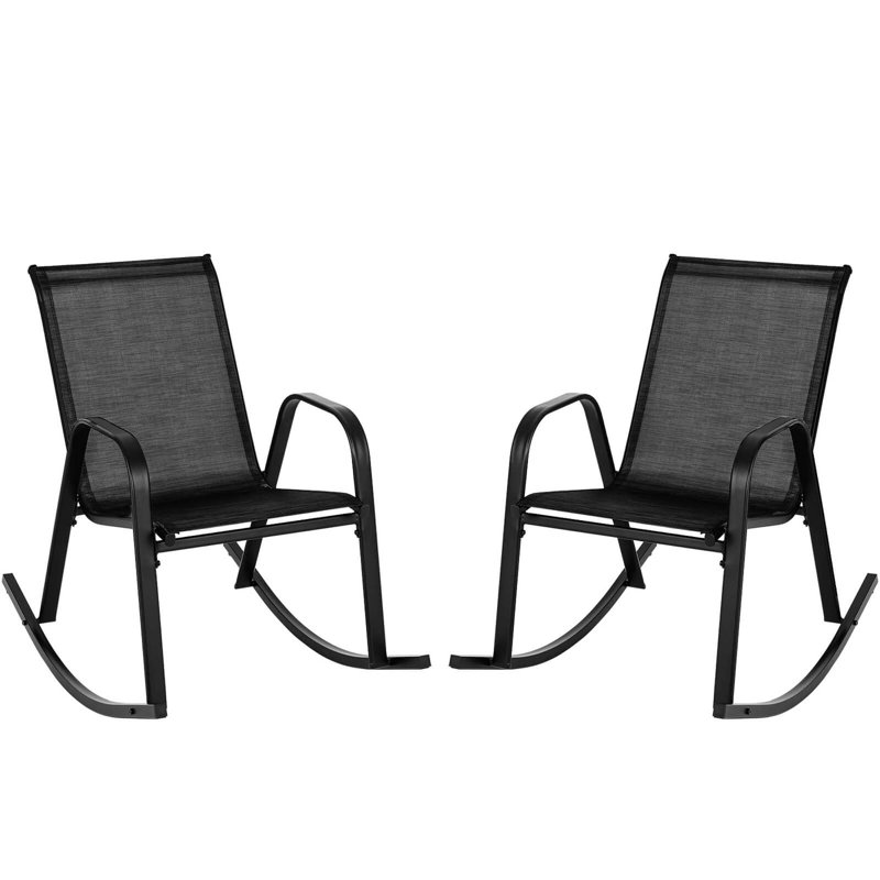 Chaise d'extérieur Alexios, Noir