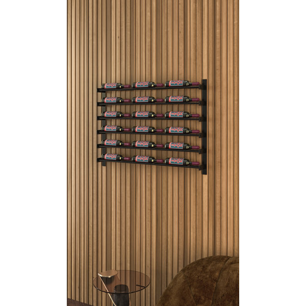 Belfry Kitchen Thedford 18 Bottle Wall Mounted Wine Bottle Rack ...