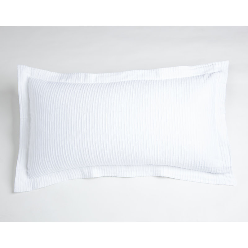 Taie décorative de couleur unie 100% coton, Très grand, Blanc
