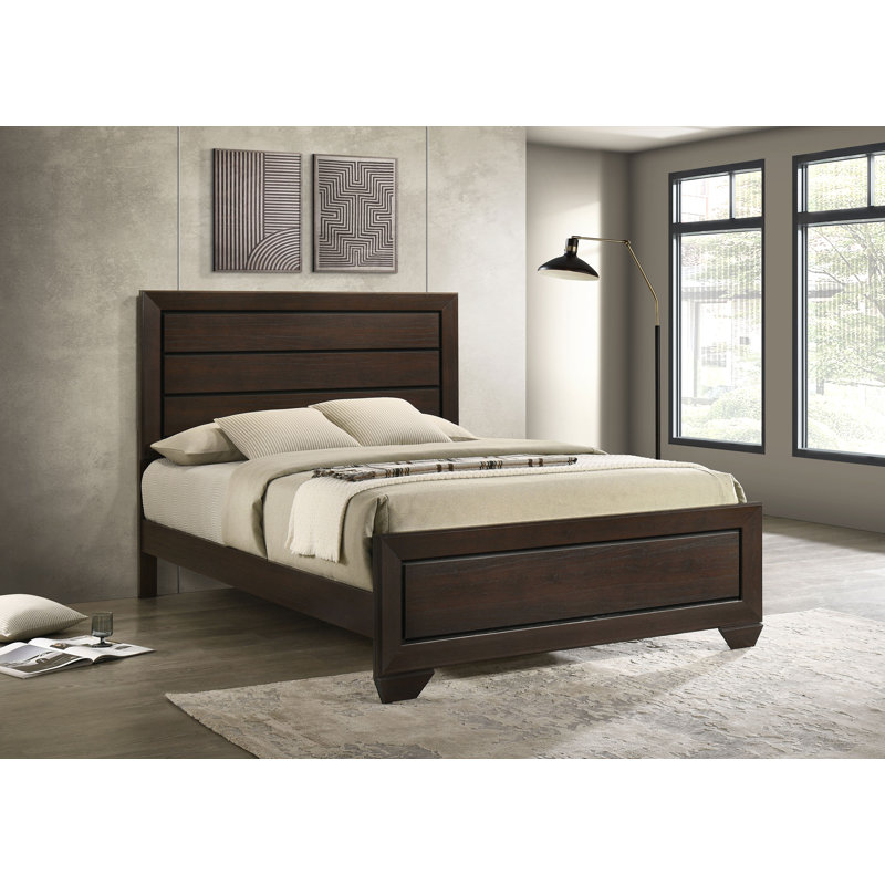 Brookes Wood Queen Panel Bed Dark Cocoa, Queen, Dark Cocoa