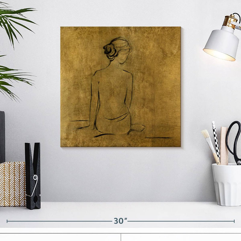 Leisha Golden Bather I, H 16 po x l 16 po