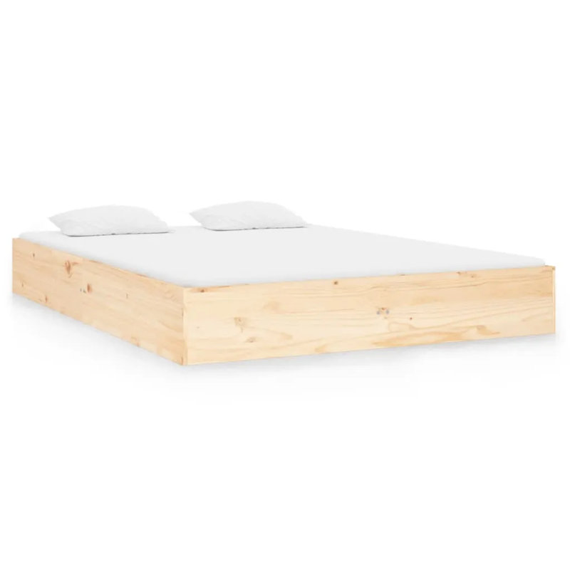 Bed Frame Solid Wood, natural, Double (4'6)