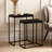 Athallia Metal Nesting Table for Living Room Furniture, Modern Nest of End Table, Side Tables with Glass Top