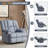 360° Manual Swivel Rocking Chair, Large Size Recliner, Soft Texture-1490435582