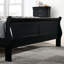 Lit simple noir contemporain, lit en bois massif avec pieds en équerre et anglais, idéal pour la chambre principale, construction de base nécessaire, design transitionnel-1043340555-1043340554