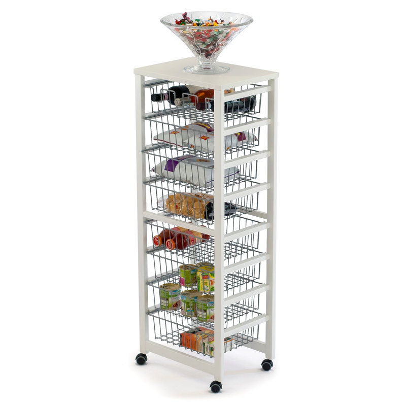 Bowles Solid Wood Kitchen Cart, White