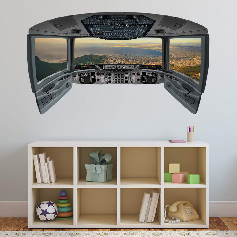 Murale cockpit pour fenêtre de plage Aayush, H 18 po x l 30 po