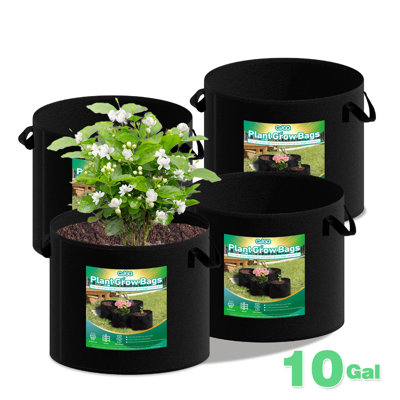 4 Pack 10 Gallon Fabric Grow Bags