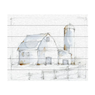" Barnyard Pencil Sketch I " by Ethan Harper Painting Print
