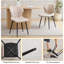 Modern Linen Fabric Dining Chair, Upholstered Side Chair with Metal Legs, Kitchen Accent Chair-111391915