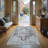 GLN Rugs Vintage Collection - Machine Washable Area Rug, Vintage Washable Rug, Non Slip Area Rug, Low Pile Living Room Rug, Bedroom Rug, Bathroom Rug - Easy Clean (Brown and Gray Area Rug)-998870516