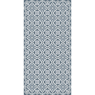 Gracia Blue Easy to Clean Vinyl Mat