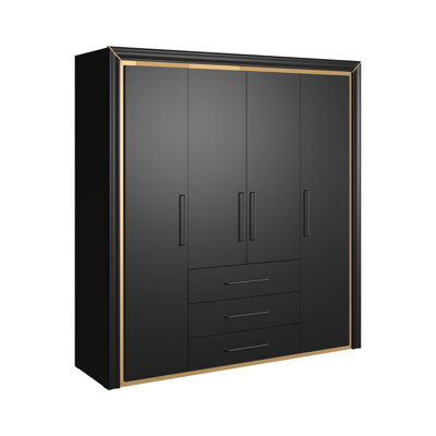 Miyani 4 Door Manufactured Wood Wardrobe