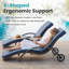 Ensemble de 2 chaises longues d'extérieur en rotin PE avec roulettes pour le jardin et la piscine-121685720
