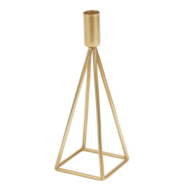 Metal Tabletop Candlestick, 9.50" H x 3.50" W x 3.50" D