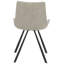 Chaise d'appoint rembourrée Saddle en gris clair