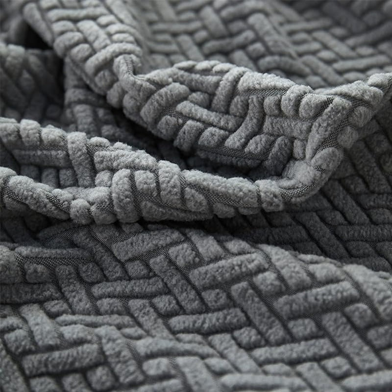 Housse de coussin extensible texturée gris - siège simple, lavable pour les animaux de compagnie