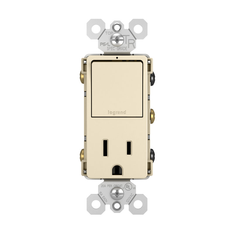 Radiant 15 Amp Combination Single Pole/3-way Switch With Tamper Resistant Outlet, Dark Bronze