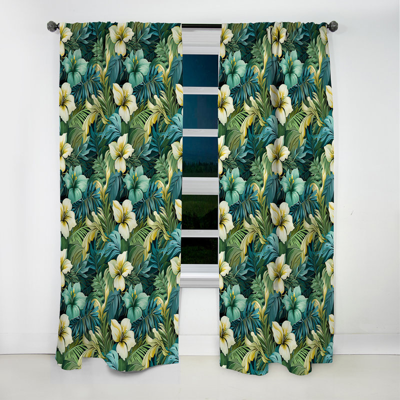 Motif tropical Mirage, L 52 po x L 108 po