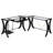 L-Shaped Glass Top Computer Desk