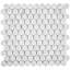 Heritage 1 in. x 1 in. Honeycomb Honed Marble Tile