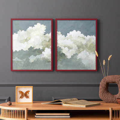 Impression encadrée Big Clouds I-Premium - prête à être accrochée - aucun clou requis - aucun clou requis