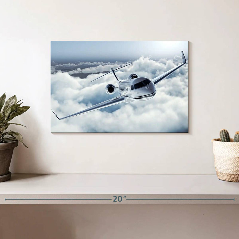 Mehar Flying Luxury Private Jet, 8" H x 12" W