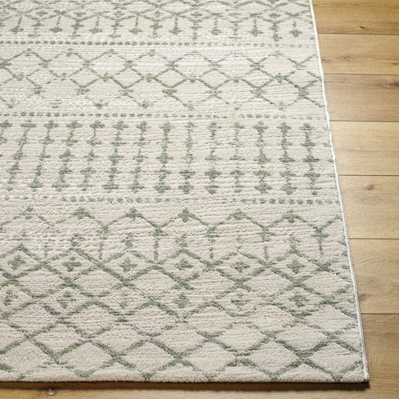 Ethno Light Grey/Green, Runner 80 x 220cm
