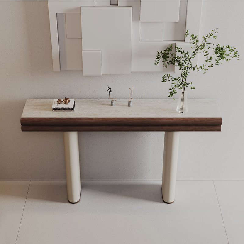 Console de style moderne en pierre frittée., H 33,4 po x l 47,2 po x P 13,7 po