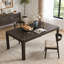 Table de salle à manger rectangulaire avec plateau de style parquet, coins arrondis et pieds réglables pour les intérieurs modernes-1278548141