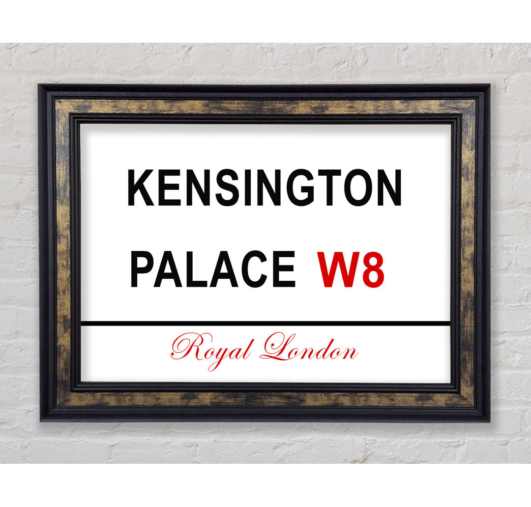 Kensington Palace Signs - Einzelne Bilderrahmen Typografie