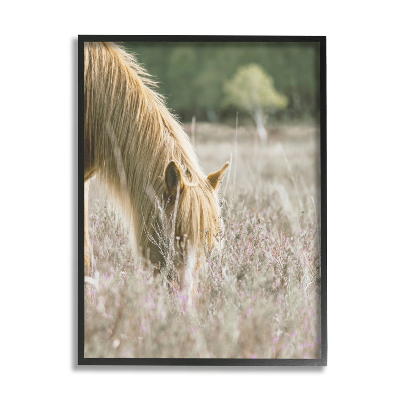 «Peaceful Palomino Horse pâturage campagne» par Leah Straatsma - photographie, H 30 po x l 24 po x P 1,5 po