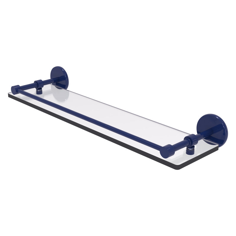 Xun Floating Shelf, 3" H x 22" W x 5" D, Mediterranean Blue