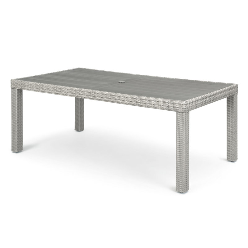 Cannes 9 Piece Dining Set with Cushions, Gray Frame/Stone Gray Canvas Cushion