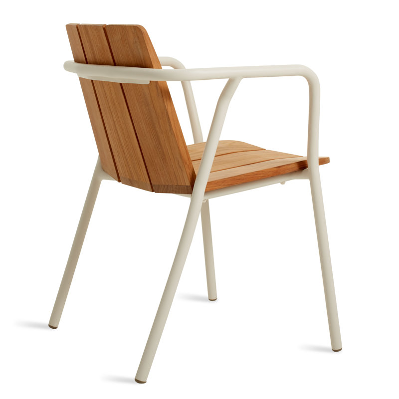Offline Outdoor Teak Dining Armchair, White