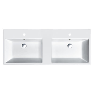 Lavabo de salle de bain double 49,21 "New Light 125 Fireclay