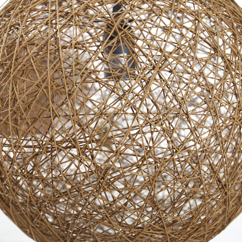 Tiffin 1 - Light Single Pendant, 45cm H x 45cm W x 45cm D, Brown
