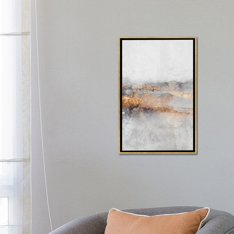 Print, Pas de tapis, H 26 po x l 18 po x P 1,5 po, Toile encadrée d'or