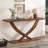 57'' Modern Rustic Console Table With Cross-Leg Design-1777296271