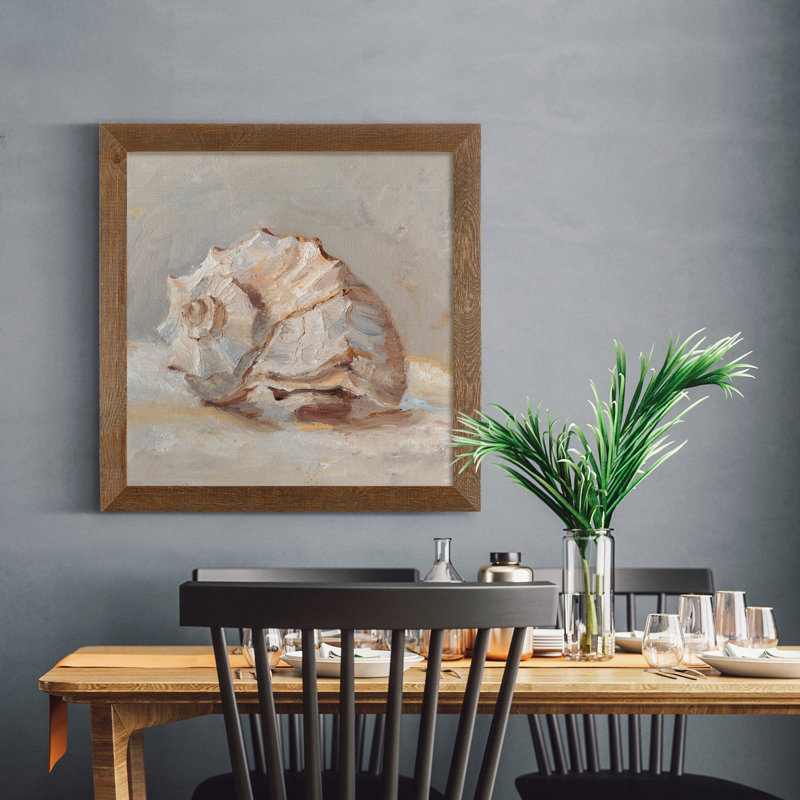 Impressionist Shell Study II - Cadre photo, reproduction d'art sur papier, H 27,5 po x l 27,5 po x P 1,5 po, Érable encadré