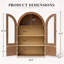 Pharmacie avec 2 portes en verre, tablette réglable, armoire de rangement murale pour salle de bain-133415866