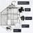6x8 Polycarbonate Greenhouse For Outdoor Backyard Black