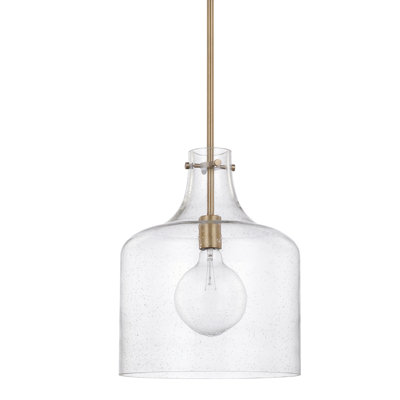 Luminaire suspendu en forme de cloche à 1 lumière Indépendant