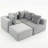 Compressed Sofa:Magic Cube Sofa Grey