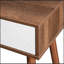 Table d'entrée avec 2 tiroirs à panneaux sculptés, console avec espace de rangement et pieds en bois, table de canapé derrière le canapé pour le couloir, salon, couleur naturelle-118038430