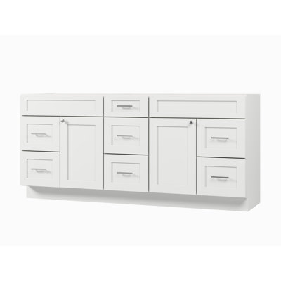 75" Double Bathroom Vanity Base only