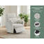 Upholstered Power Rock Swivel Recliner Chair-596483424